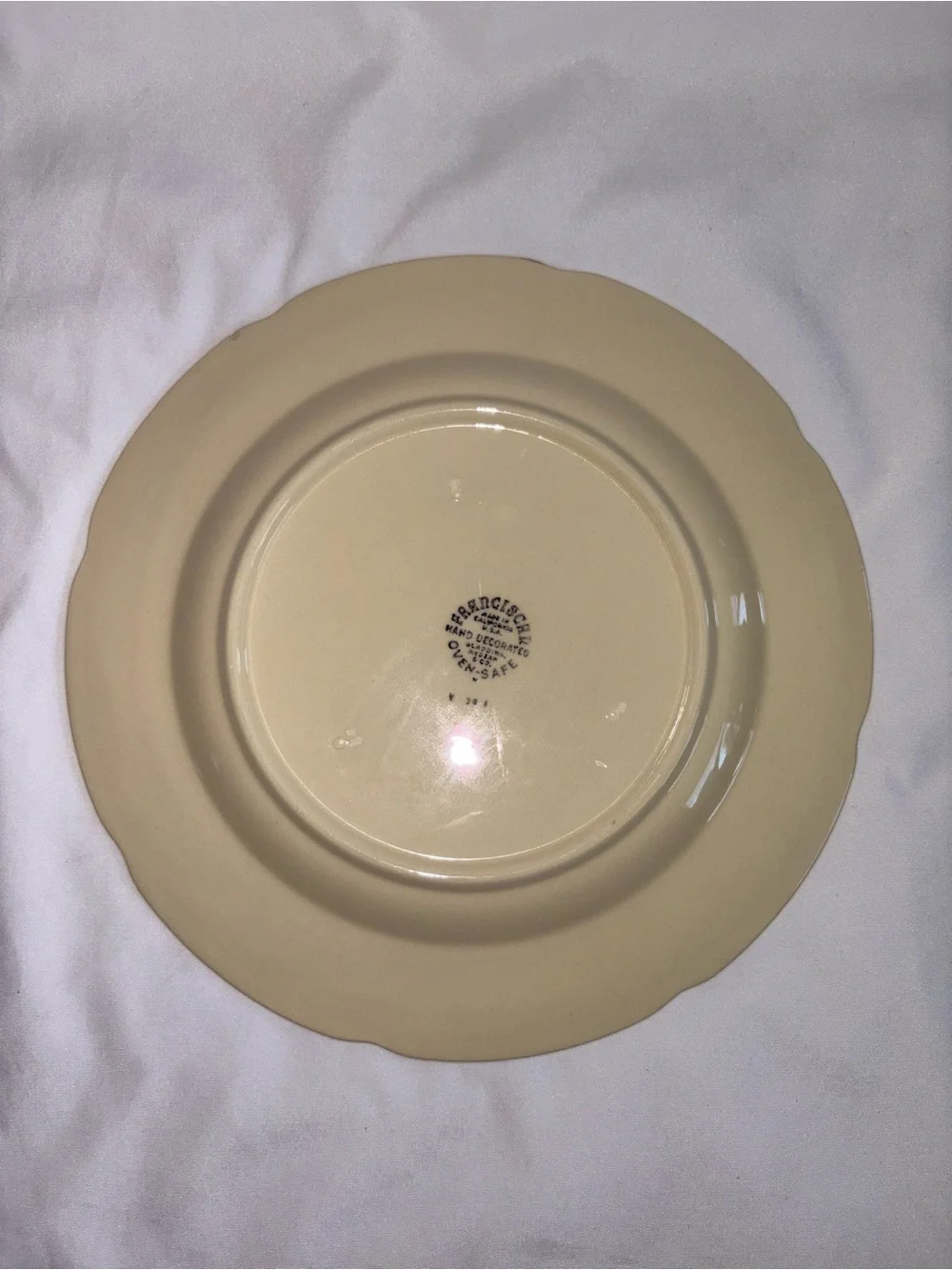 Franciscan Vintage Apple Dinner Plates Set of 4 Hand Painted 10” USA - As Is